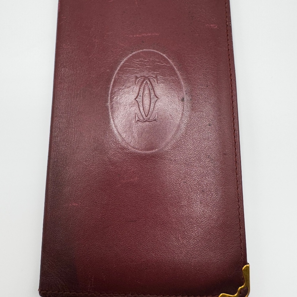 CARTIER LONG WALLET BEAUTIFUL BORDEAUX LEATHER